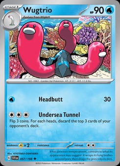 Wugtrio 057/198 Uncommon – Scarlet & Violet Base Set Pokémon card