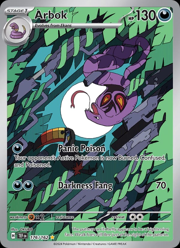 Arbok 176/162 Temporal Forces Pokémon card