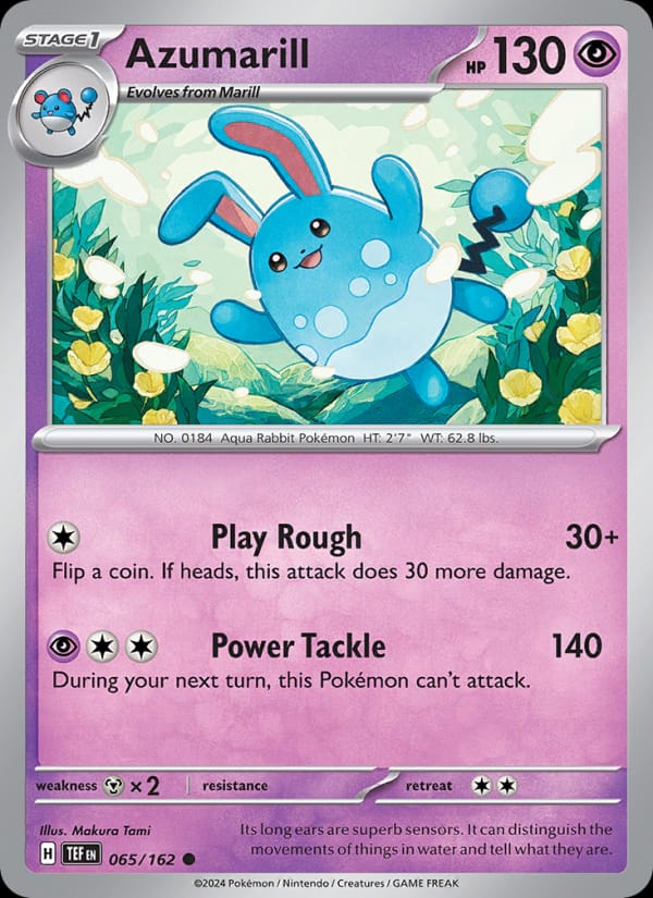 Azumarill 065/162 Temporal Forces Pokémon card