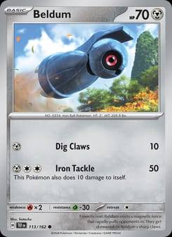 Beldum 113/162 Common – Temporal Forces Pokémon card