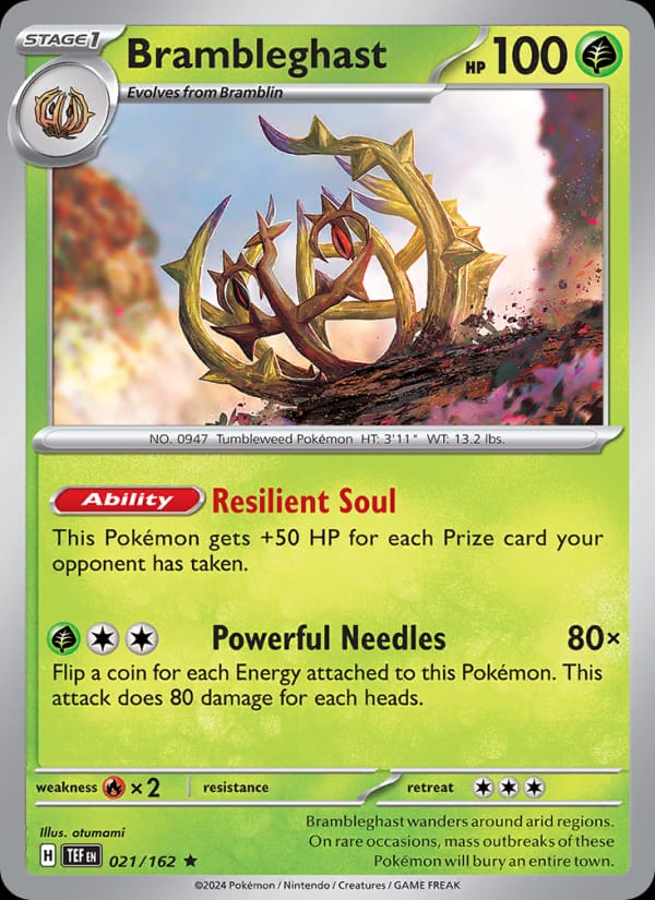 Brambleghast 021/162 Temporal Forces Pokémon card