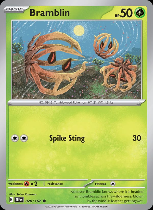 Bramblin 020/162 Temporal Forces Pokémon card