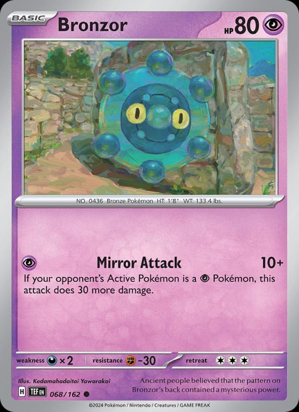 Bronzor 068/162 Temporal Forces Pokémon card