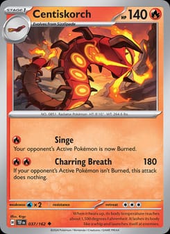 Centiskorch 037/162 Uncommon – Temporal Forces Pokémon card