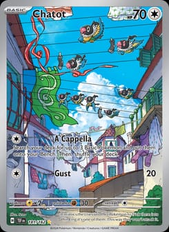 Chatot 181/162 Illustration Rare – Temporal Forces Pokémon card