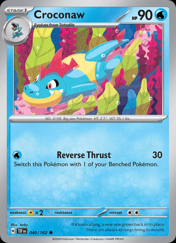 Croconaw 040/162 Temporal Forces Pokémon card