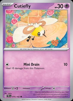 Cutiefly 075/162 Common – Temporal Forces Pokémon card