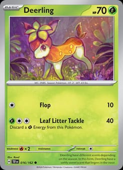Deerling 016/162 Common – Temporal Forces Pokémon card