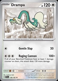 Drampa 138/162 Rare – Temporal Forces Pokémon card