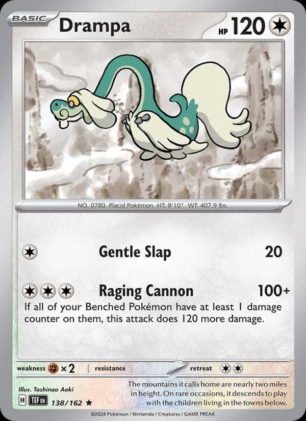 Drampa 138/162 Temporal Forces Pokémon card