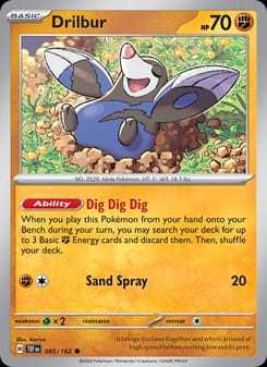 Drilbur 085/162 Common – Temporal Forces Pokémon card