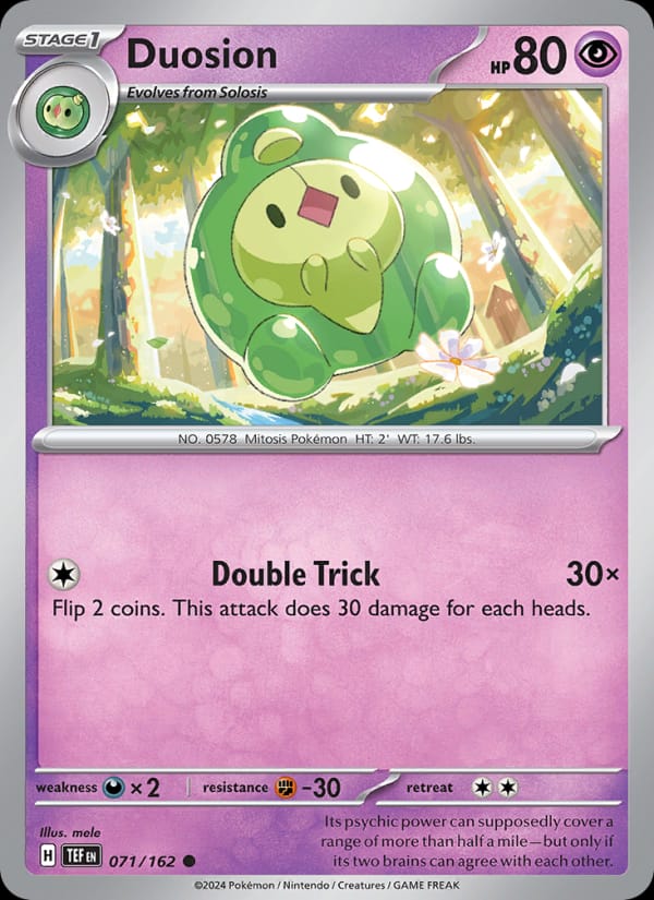 Duosion 071/162 Temporal Forces Pokémon card