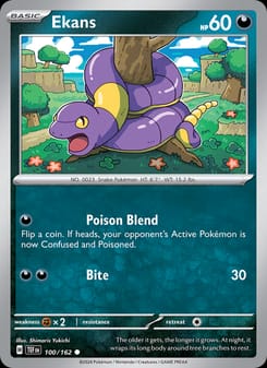 Ekans 100/162 Common – Temporal Forces Pokémon card