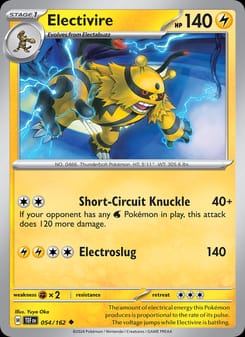 Electivire 054/162 Uncommon – Temporal Forces Pokémon card