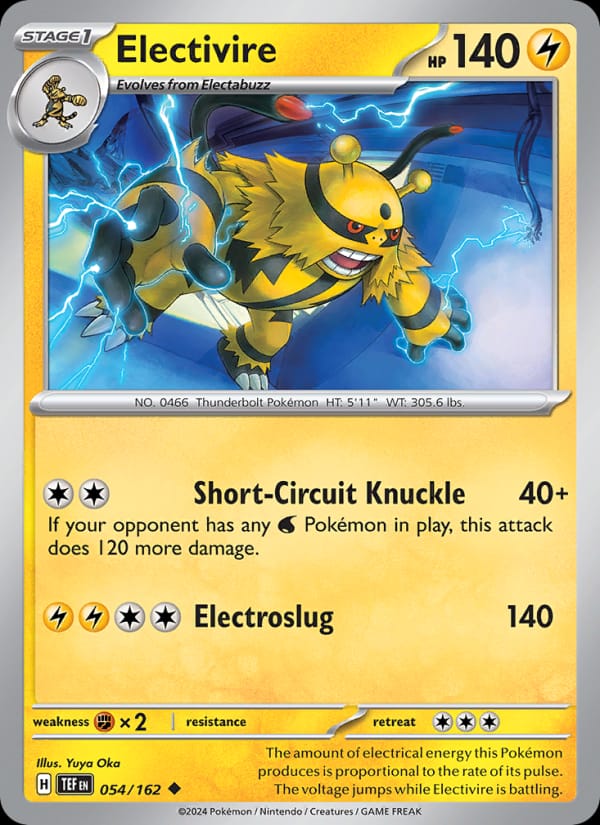 Electivire 054/162 Temporal Forces Pokémon card
