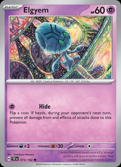 Elgyem 073/162 Common – Temporal Forces Pokémon card