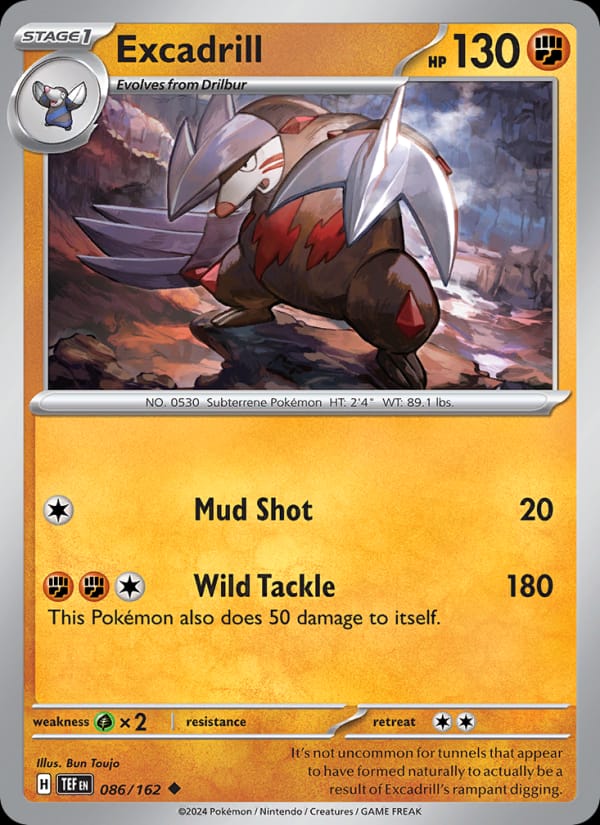 Excadrill 086/162 Temporal Forces Pokémon card