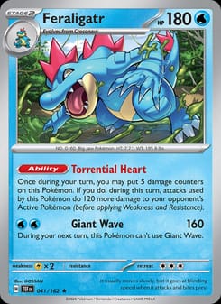 Feraligatr 041/162 Rare – Temporal Forces Pokémon card