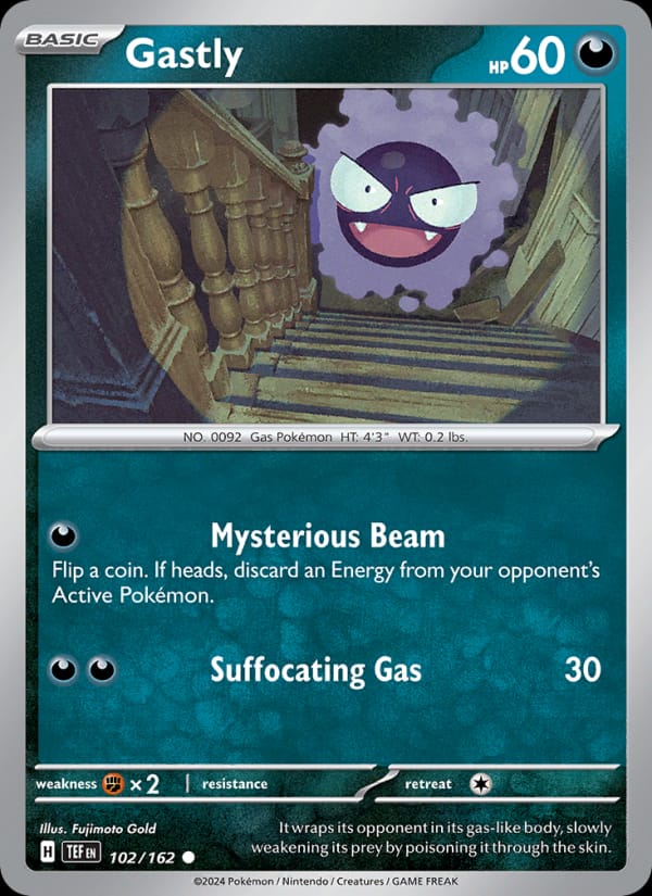 Gastly 102/162 Temporal Forces Pokémon card