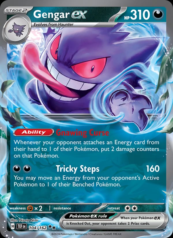 Gengar ex 104/162 Temporal Forces Pokémon card