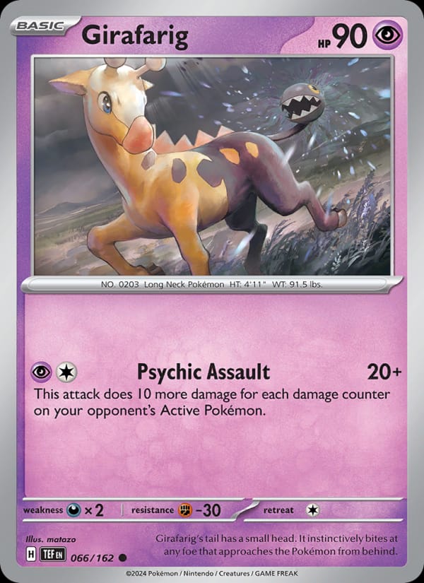 Girafarig 066/162 Temporal Forces Pokémon card