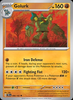 Golurk 088/162 Uncommon – Temporal Forces Pokémon card