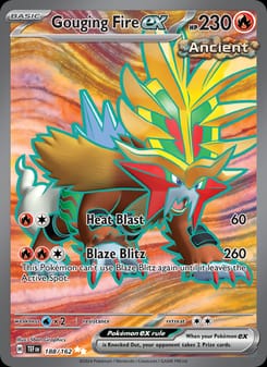 Gouging Fire ex 188/162 Ultra Rare – Temporal Forces Pokémon card