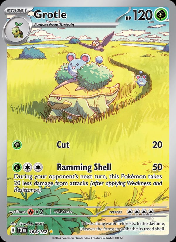 Grotle 164/162 Temporal Forces Pokémon card