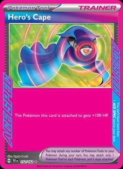 Hero's Cape 152/162 ACE SPEC Rare – Temporal Forces Pokémon card