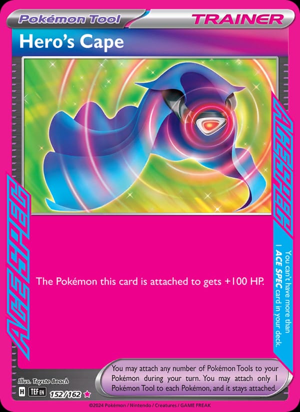 Hero's Cape 152/162 Temporal Forces Pokémon card