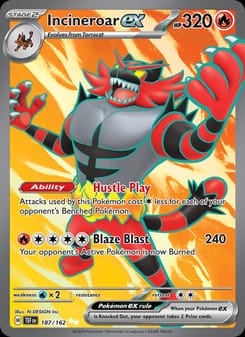 Incineroar ex 187/162 Ultra Rare – Temporal Forces Pokémon card