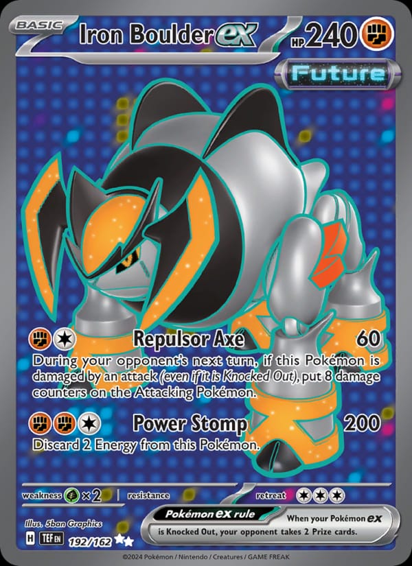 Iron Boulder ex 192/162 Temporal Forces Pokémon card