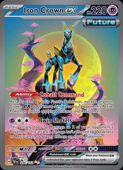 Iron Crown ex 206/162 Special Illustration Rare – Temporal Forces Pokémon card