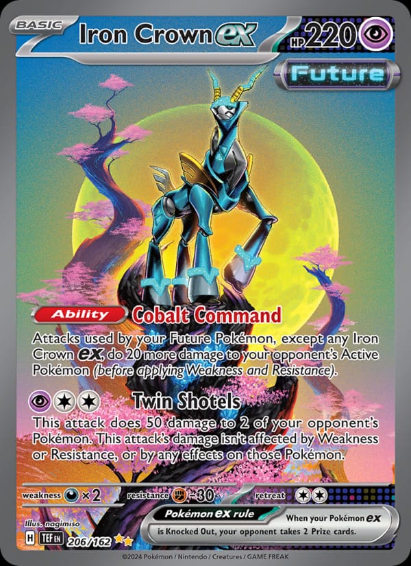 Iron Crown ex 206/162 Temporal Forces Pokémon card