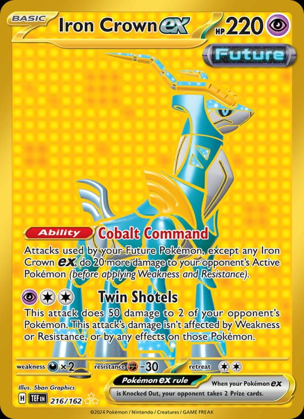 Iron Crown ex 216/162 Temporal Forces Pokémon card