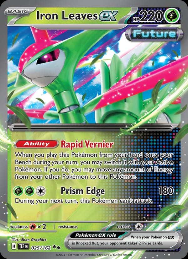Iron Leaves ex 025/162 Temporal Forces Pokémon card