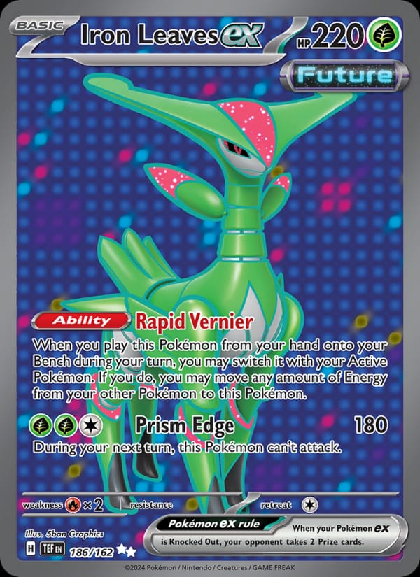 Iron Leaves ex 186/162 Temporal Forces Pokémon card