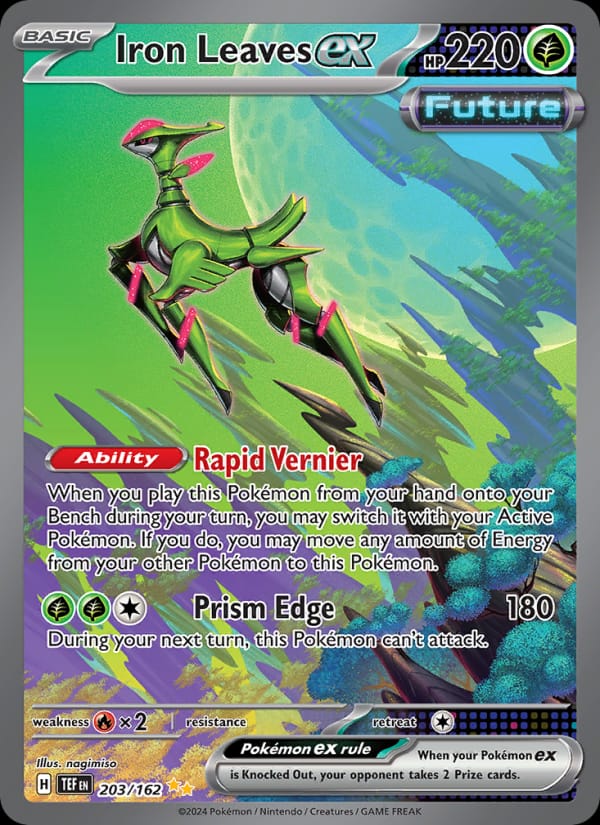 Iron Leaves ex 203/162 Temporal Forces Pokémon card