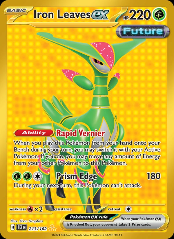 Iron Leaves ex 213/162 Temporal Forces Pokémon card