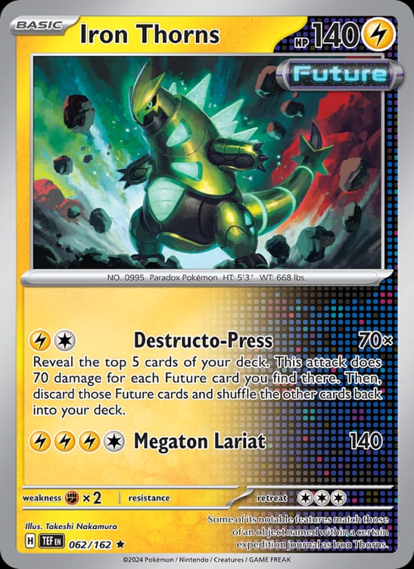Iron Thorns 062/162 Temporal Forces Pokémon card