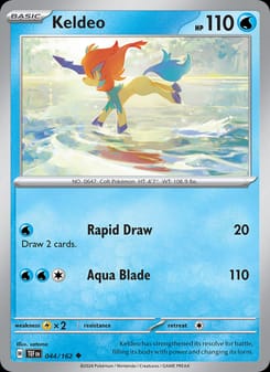 Keldeo 044/162 Uncommon – Temporal Forces Pokémon card