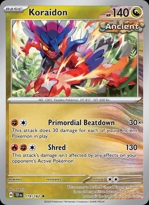 Koraidon 119/162 Temporal Forces Pokémon card