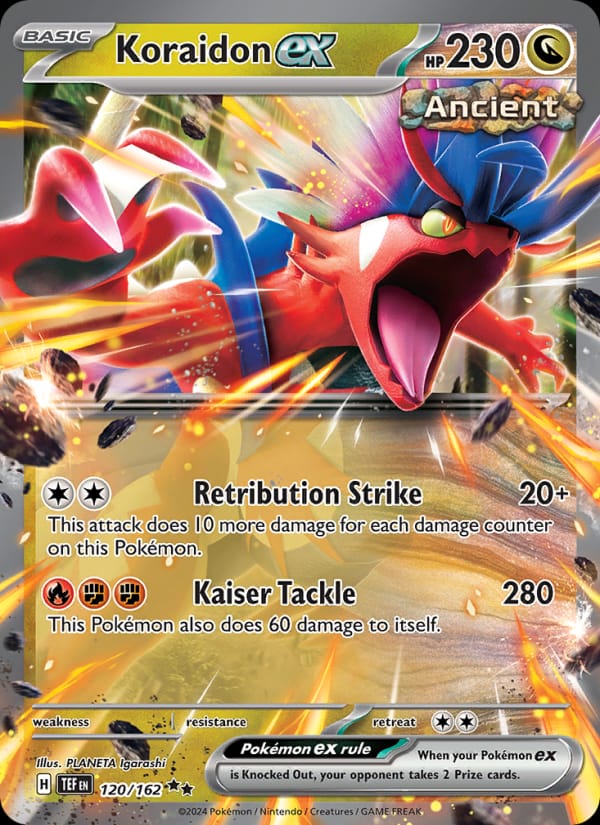 Koraidon ex 120/162 Temporal Forces Pokémon card