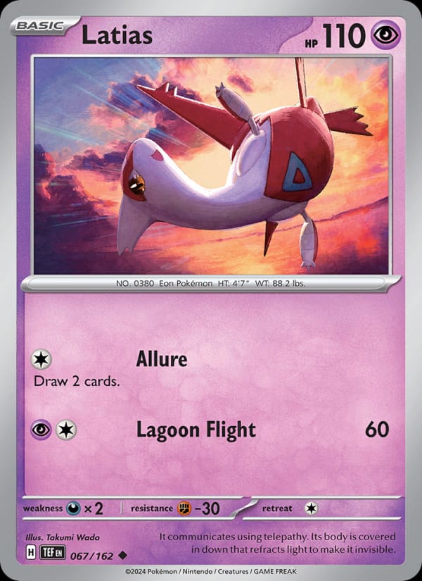 Latias 067/162 Temporal Forces Pokémon card