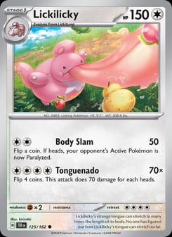 Lickilicky 125/162 Common – Temporal Forces Pokémon card
