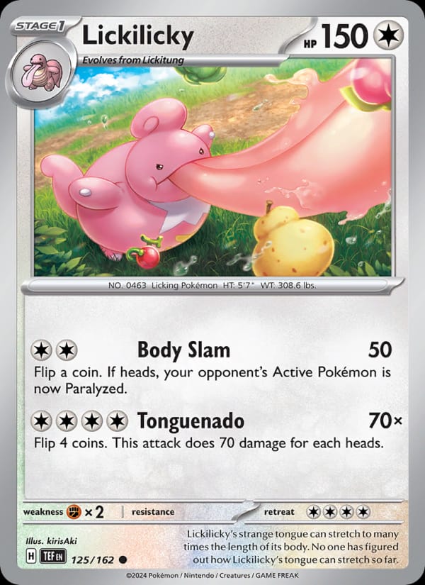 Lickilicky 125/162 Temporal Forces Pokémon card