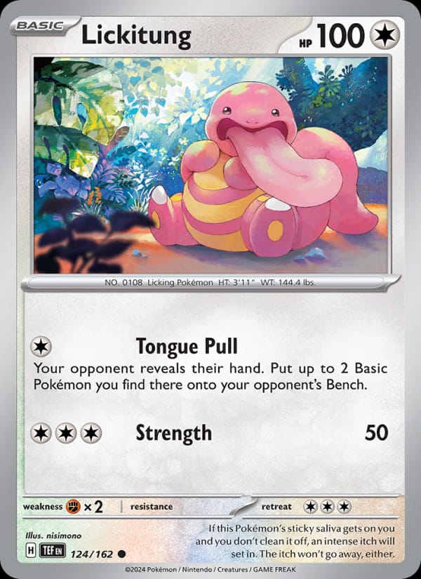 Lickitung 124/162 Temporal Forces Pokémon card