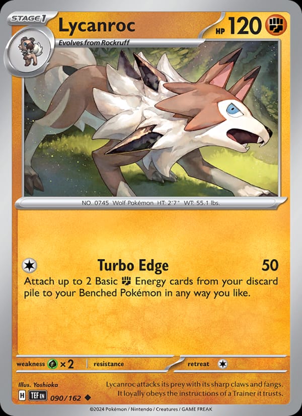Lycanroc 090/162 Temporal Forces Pokémon card