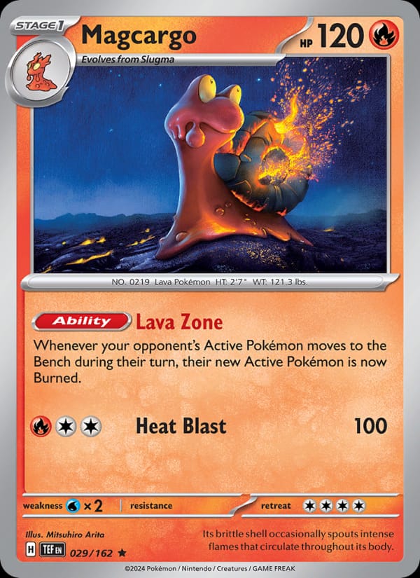 Magcargo 029/162 Temporal Forces Pokémon card