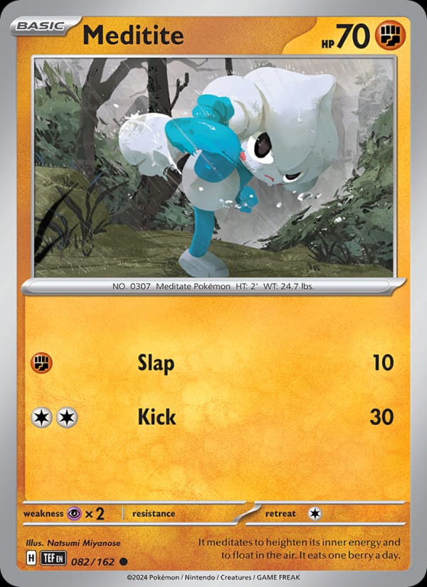 Meditite 082/162 Temporal Forces Pokémon card